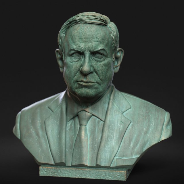 Benjamin Netanyahu 3D प्रिंट मॉडल .c4d .max .obj .3ds .fbx .stl .blend 