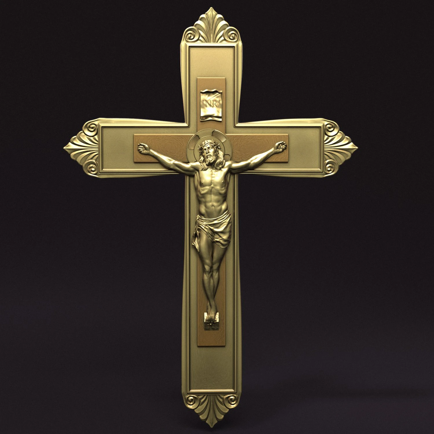 Cruz de Jesus 09 Modelo de Impressão 3D .c4d .max .obj .3ds .fbx .stl .blend 
