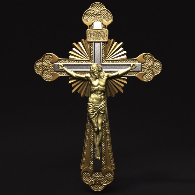 Jesus Cross 10 Modelo de Impressão 3D .c4d .max .obj .3ds .fbx .stl .blend 
