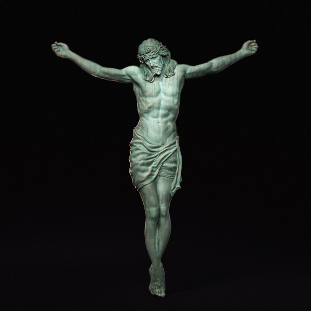 Crucified Jesus Christ 04 3D 프린트 모델 .c4d .max .obj .3ds .fbx .stl .blend