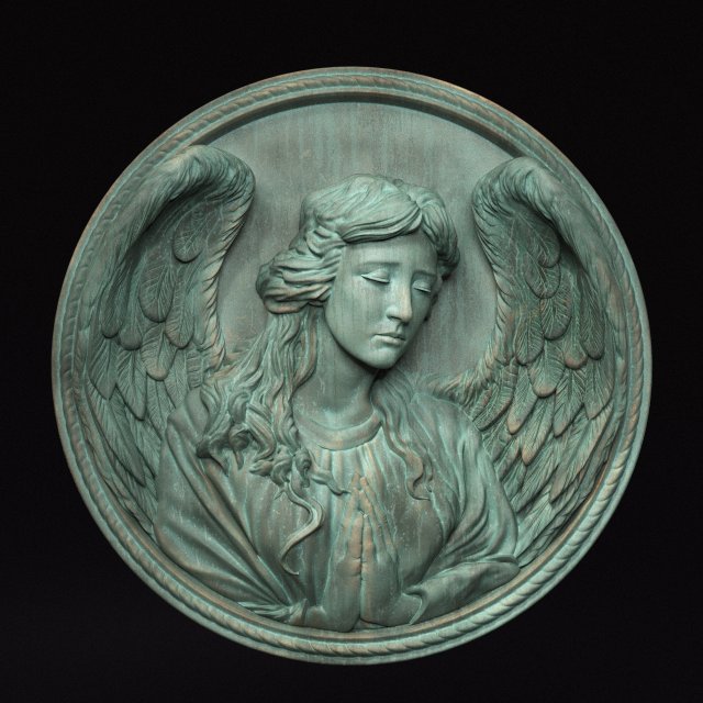 Angel Relief 03 Modelo de Impressão 3D .c4d .max .obj .3ds .fbx .stl .blend 
