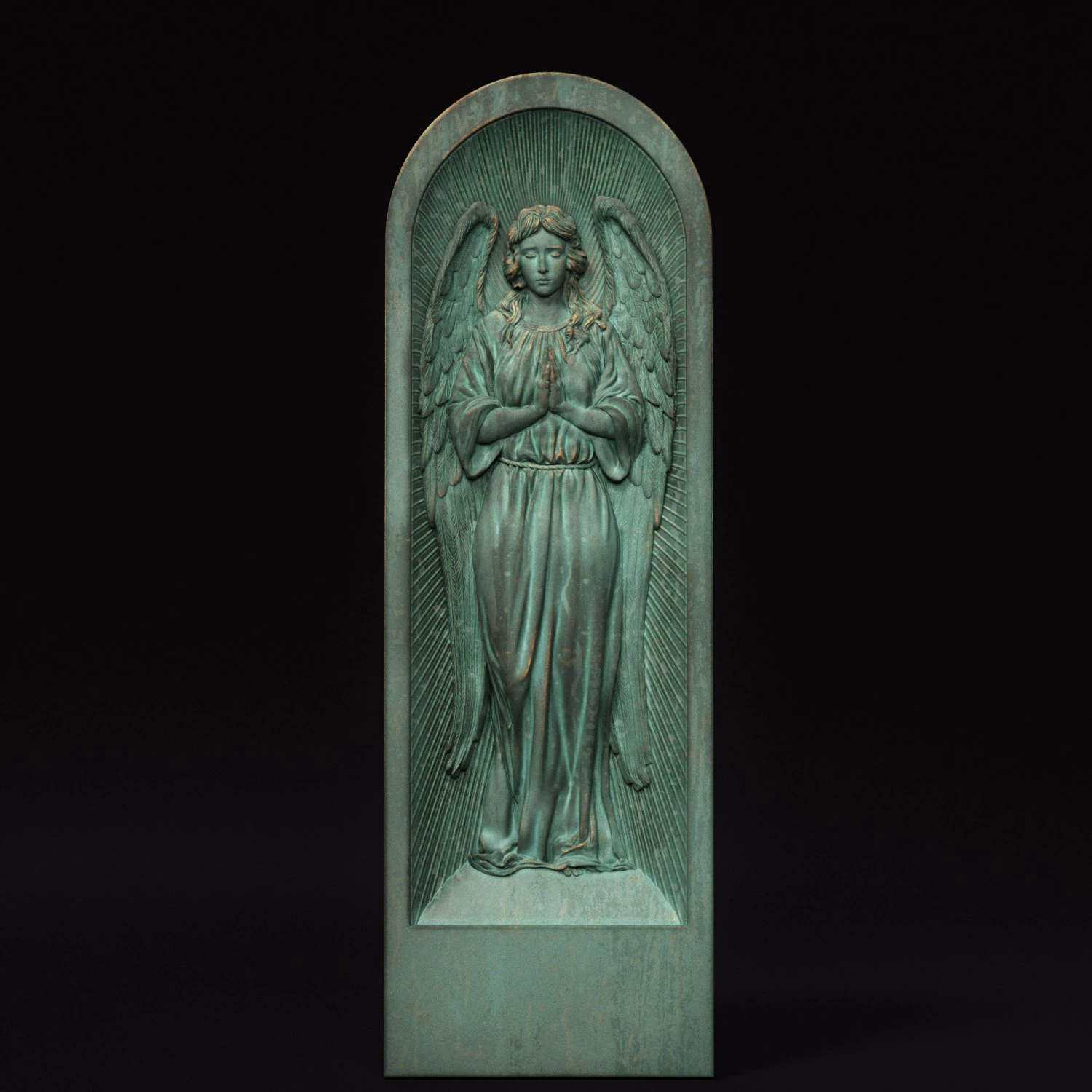 Angel Relief 04 3D Print Model .c4d .max .obj .3ds .fbx .stl .blend 
