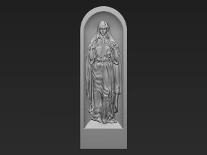 Mutter Maria Relief 06 3D Druckmodell