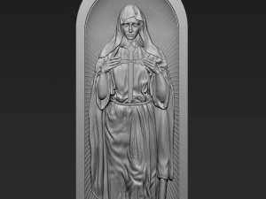 Mutter Maria Relief 06 3D Druckmodell