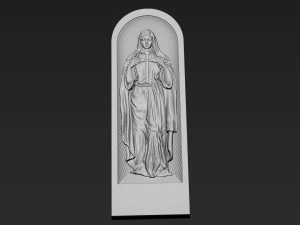 Mutter Maria Relief 06 3D Druckmodell