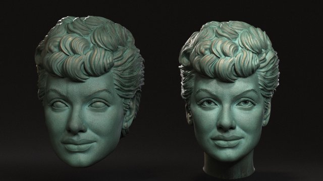 Lucille Ball as Lucy Modelo de Impressão 3D .c4d .max .obj .3ds .fbx .stl .blend 