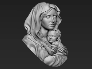 Mother Maria relief 07 3D Print Model