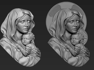 Mother Maria relief 07 3D Print Model