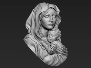 Mother Maria relief 07 3D Print Model