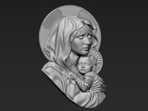 Mother Maria relief 07 3D Print Model