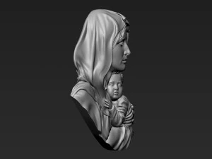 Mother Maria relief 07 3D Print Model