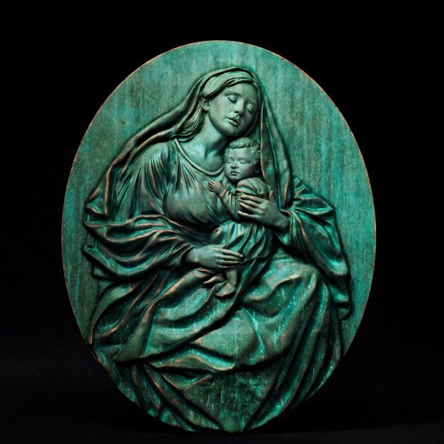 The Virgin Mary Relief 08 3D Baskı Modeli .c4d .max .obj .3ds .fbx .stl .blend 