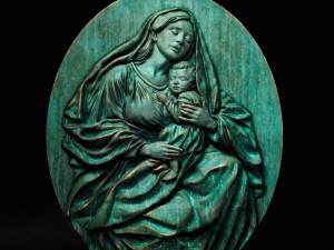 The Virgin Mary Relief 08 3D Print Model