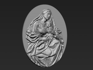 The Virgin Mary Relief 08 3D Baskı Modeli