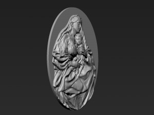 The Virgin Mary Relief 08 3D Baskı Modeli