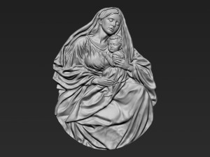 The Virgin Mary Relief 08 3D Baskı Modeli