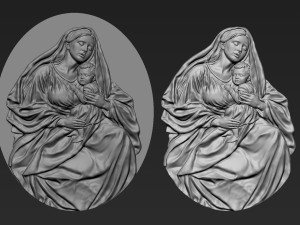 The Virgin Mary Relief 08 3D Baskı Modeli