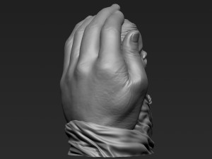 Baby In Hands Sculpture 01 Modèles 3D en vedette