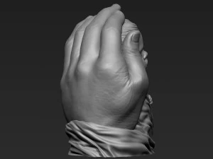 Baby In Hands Sculpture 01 3D Print Model