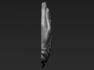 Baby In Hands Relief 01 3D Print Model
