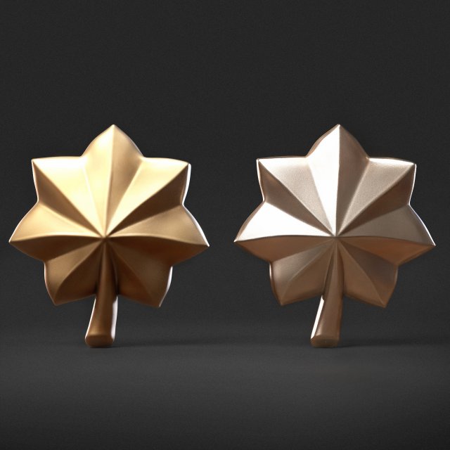 Major or Lieutenant Colonel Badge 3D प्रिंट मॉडल .c4d .max .obj .3ds .fbx .stl .blend 