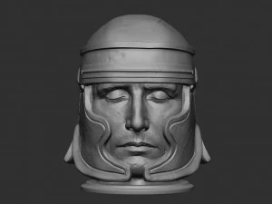 Cabe&ccedil;a com capacete romano Modelo de Impressão 3D