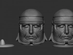 Cabe&ccedil;a com capacete romano Modelo de Impressão 3D