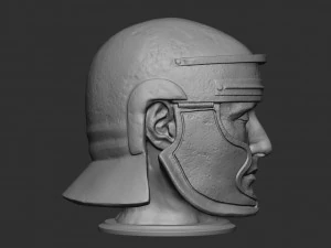 Cabe&ccedil;a com capacete romano Modelo de Impressão 3D