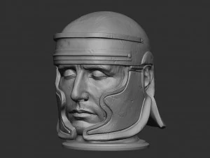 Cabe&ccedil;a com capacete romano Modelo de Impressão 3D