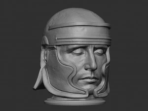 Cabe&ccedil;a com capacete romano Modelo de Impressão 3D