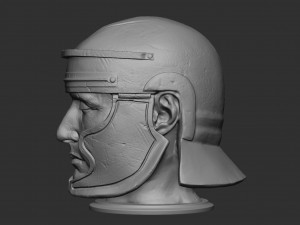 Head With Roman Helmet Modelo de Impressão 3D
