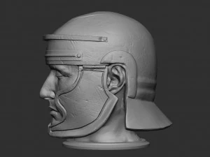 Cabe&ccedil;a com capacete romano Modelo de Impressão 3D