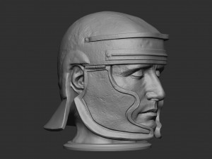Head With Roman Helmet Modelo de Impressão 3D