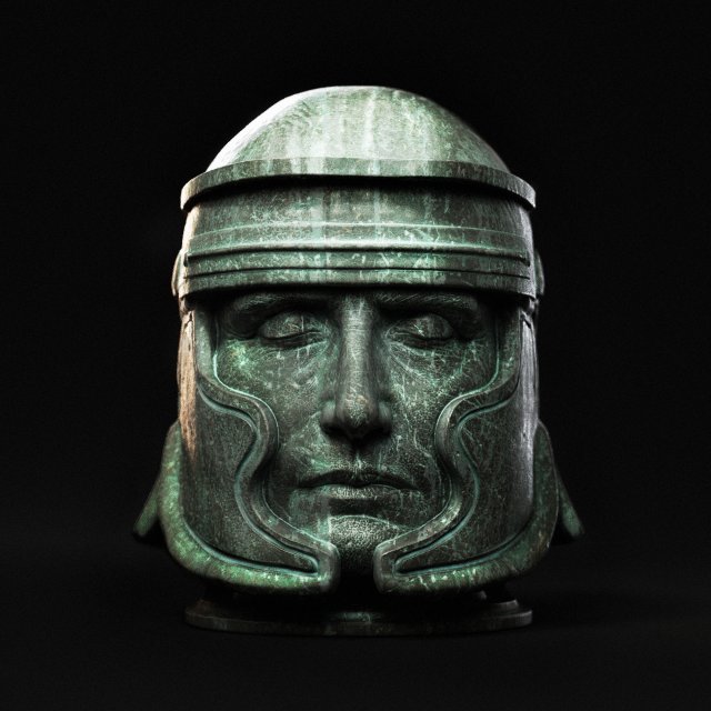 Head With Roman Helmet Modelo de Impressão 3D .c4d .max .obj .3ds .fbx .stl .blend 