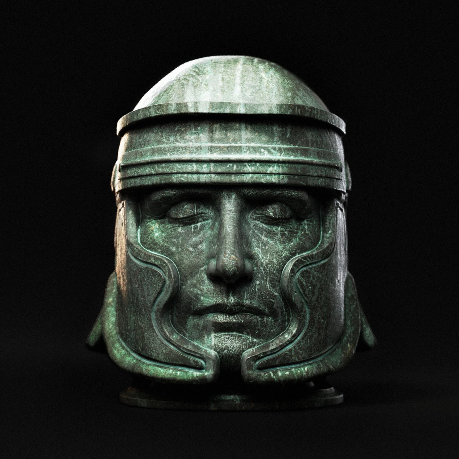 Cabe&ccedil;a com capacete romano Modelo de Impressão 3D .c4d .max .obj .3ds .fbx .stl .blend 