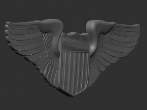 USAF Pilot Wings 3D Принт Модель