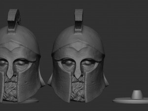 Head With Hoplite Helmet Modelo de Impressão 3D