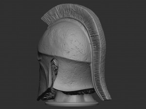 Head With Hoplite Helmet Modelo de Impressão 3D