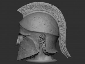 Head With Hoplite Helmet Modelo de Impressão 3D