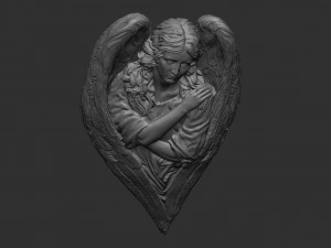Angel relief 06 3D Print Model