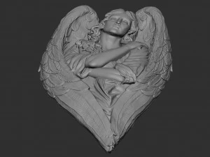 Angel relief 06 3D Print Model
