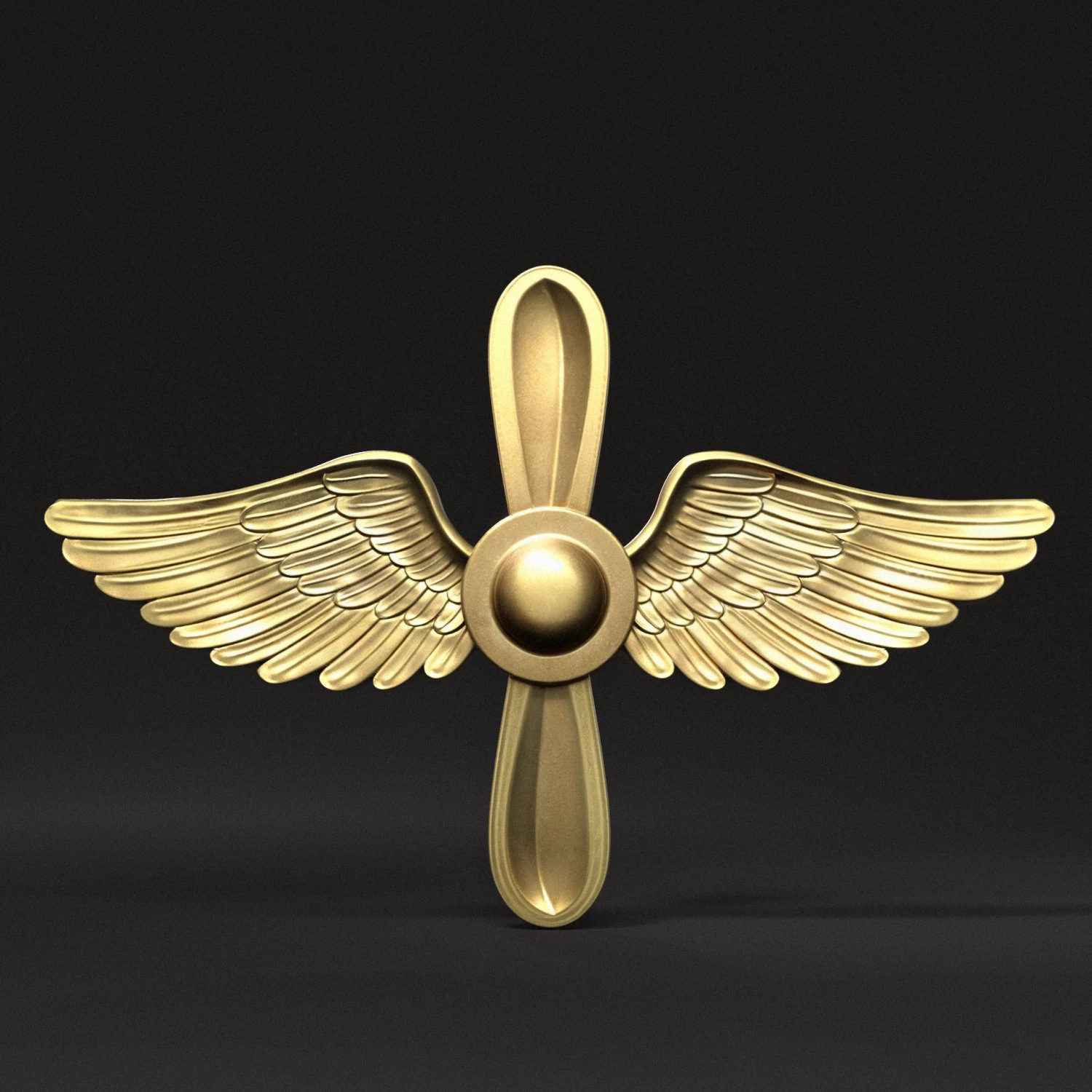 Red Army Air Force Lapel Emblem 3D Print Model .c4d .max .obj .3ds .fbx .stl .blend