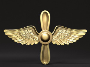 Red Army Air Force Lapel Emblem 3D Принт Модель