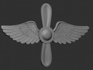 Red Army Air Force Lapel Emblem 3D Print Model