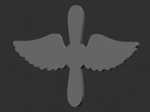 Red Army Air Force Lapel Emblem 3D Print Model