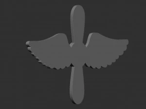 Red Army Air Force Lapel Emblem 3D Print Model