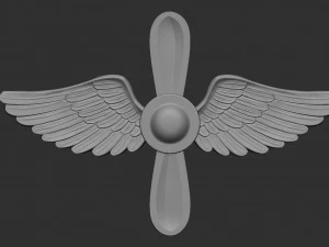 Red Army Air Force Lapel Emblem 3D Print Model
