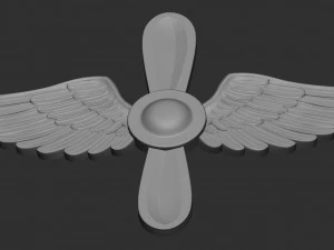 Red Army Air Force Lapel Emblem 3D Print Model