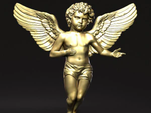 Angel Cupid Relief 02 3D Print Model