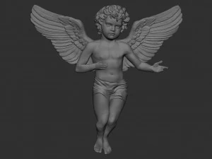 Angel Cupid Relief 02 3D Print Model